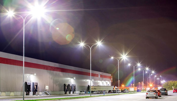 Slovak capital logistics center - LED street lamp project renovation