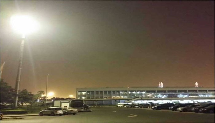 Beijing-capital Airport apron/parking lot LED high pole lighting project